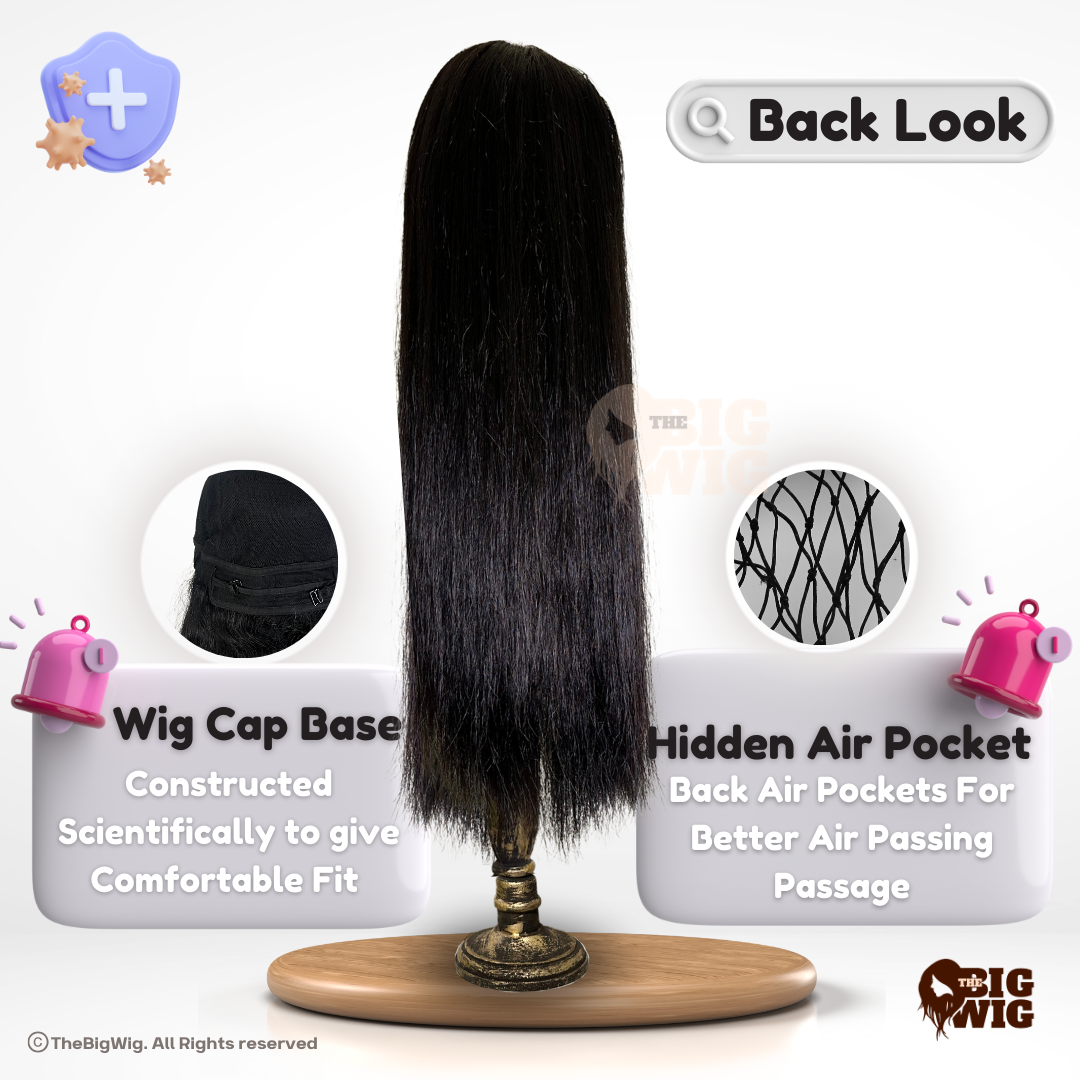 Layer Cut 26" Bio Fiber Hair Wig for Female Cancer Patient | Stylish Women Wigs