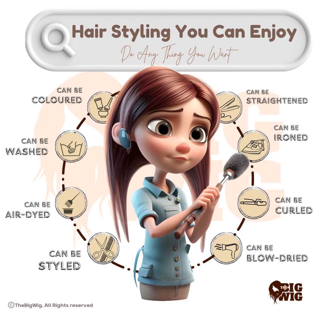 Layer Cut 26" Bio Fiber Hair Wig for Female Cancer Patient | Stylish Women Wigs