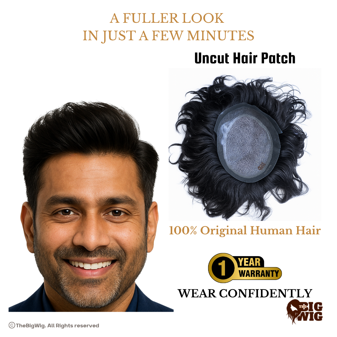 Ultra-Thin Frontline Regular Hair Patch for Men | Australian 4D French Lace Base