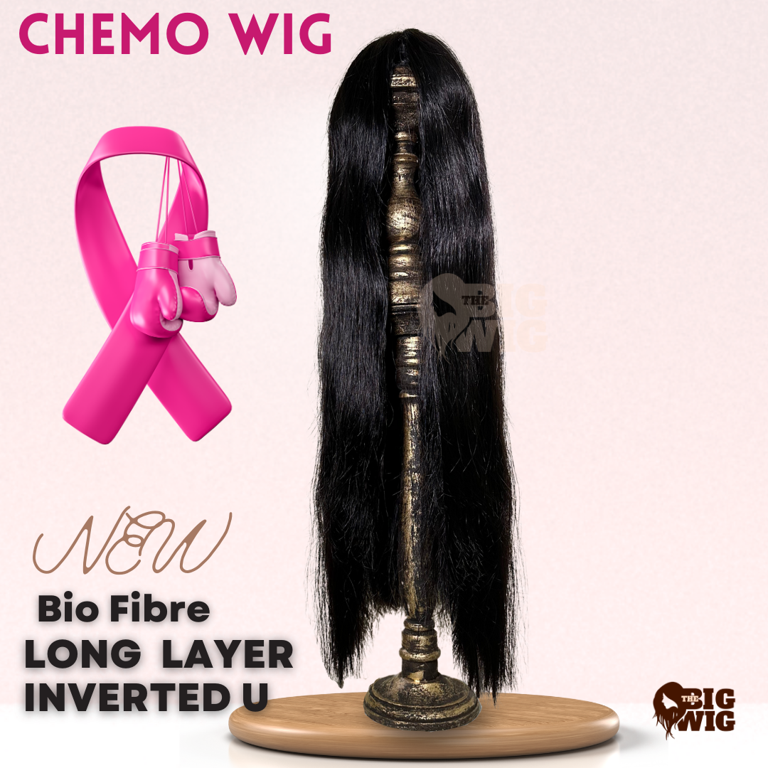 Inverted U 28" Bio Fiber Hair Wig for Female Cancer Patient The Big Wig