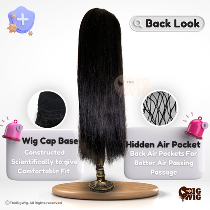 Layer Cut 26" Bio Fiber Hair Wig for Female Cancer Patient | Stylish Women Wigs