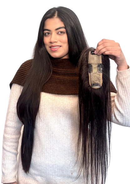 1.5x5 Inch Scalp-Like Silk Hair Topper – Human Hair for Women | The Big Wig - The Big Wig