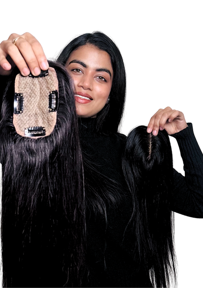 3x4 Inch Scalp-Like Silk Hair Topper – Human Hair for Women | The Big Wig - The Big Wig