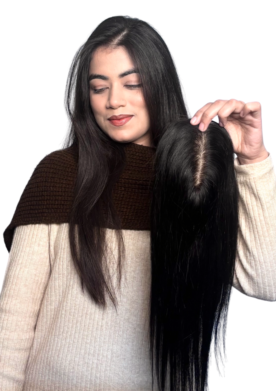 1.5x5 Inch Scalp-Like Silk Hair Topper – Human Hair for Women | The Big Wig - The Big Wig