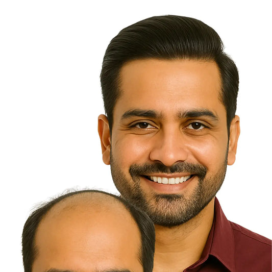 Basic Mono B Mens Human Hair Patch | Medium-Quality | Full Crown Coverage