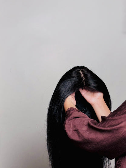 Full Head Wig | Human Hair 1.5X5 Silk base Parting