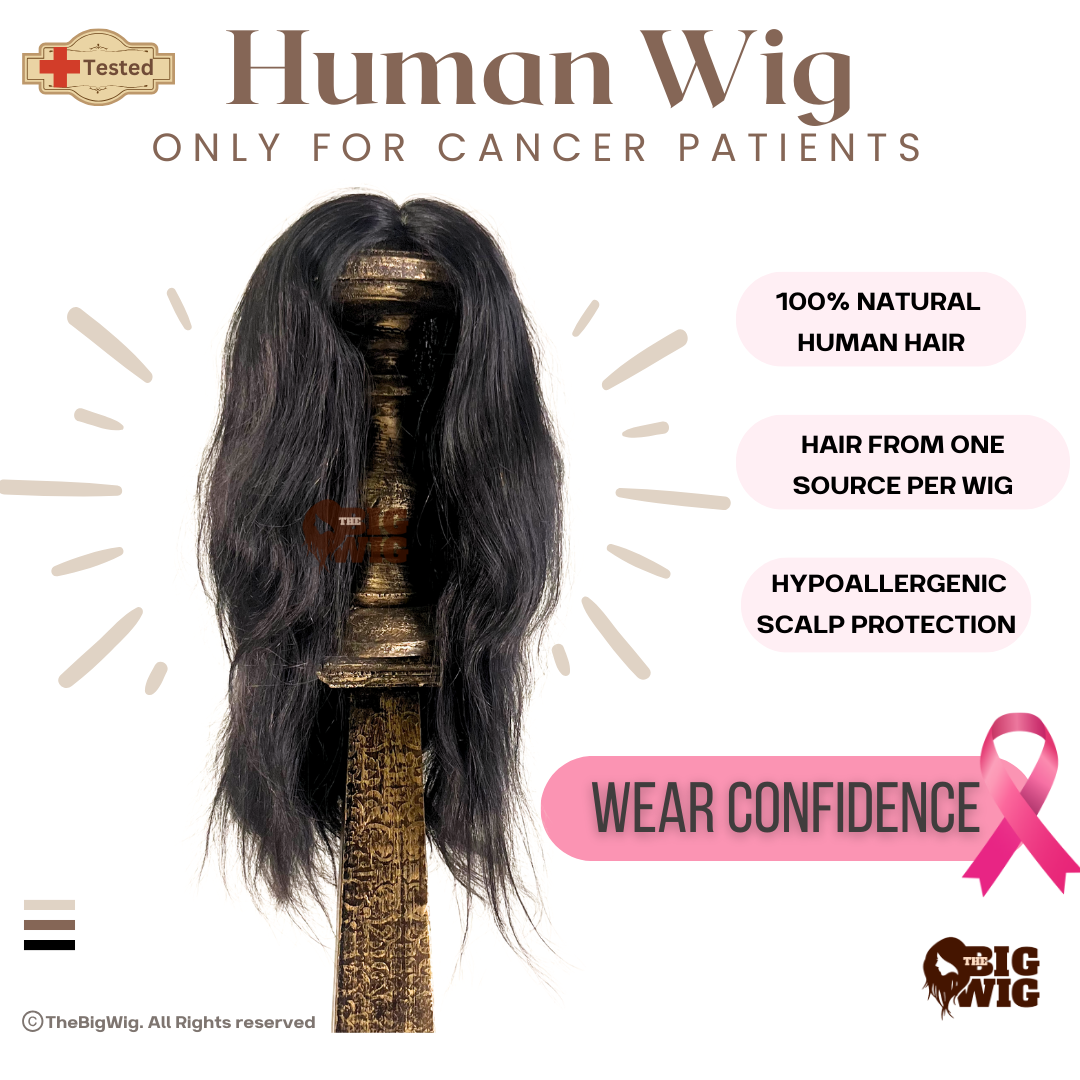 Human Hair 24" Chemo Wig for Cancer Patients | Hair Wigs for Women | Wigs for women