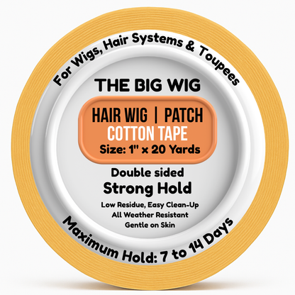 Long-lasting toupee tape for wigs and hair replacement systems