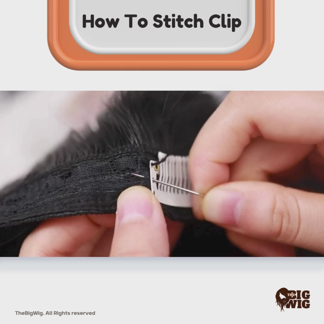 how to stitch hair patch clips